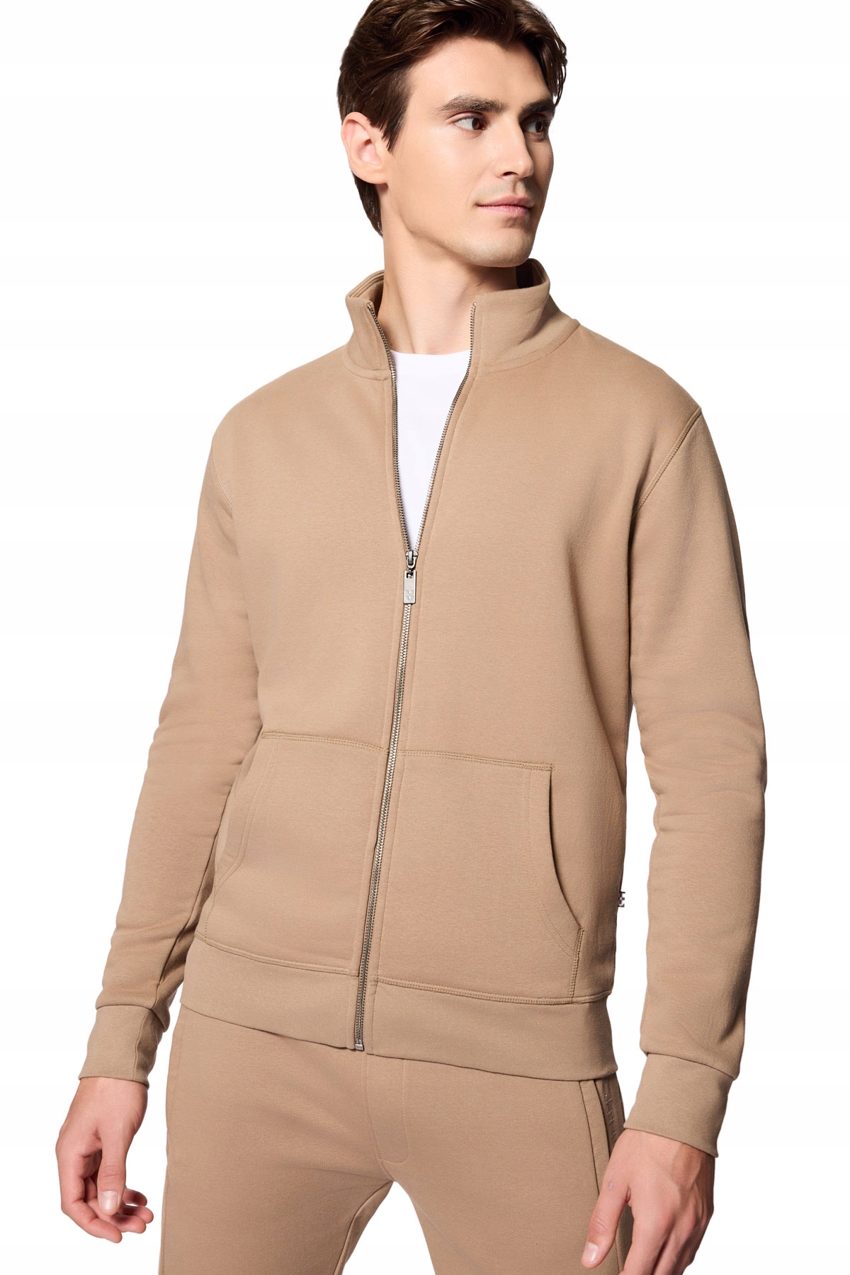 Bluza Męska Beżowa Rozpinana Bez Kaptura Próchnik PM14 XL