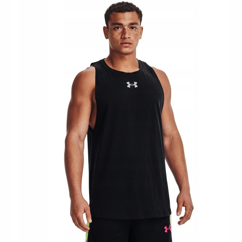 Under Armour Tank Top Baseline Cotton Black Czarny Xs