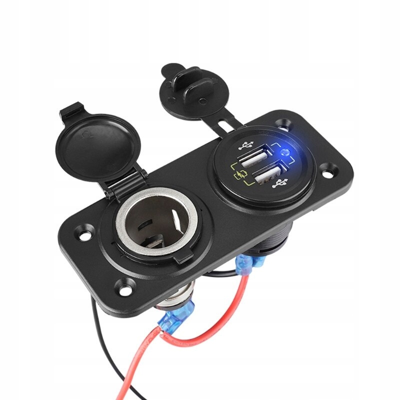 1 шт. универсальное 12-24 В двойное зарядное устройство USB Q