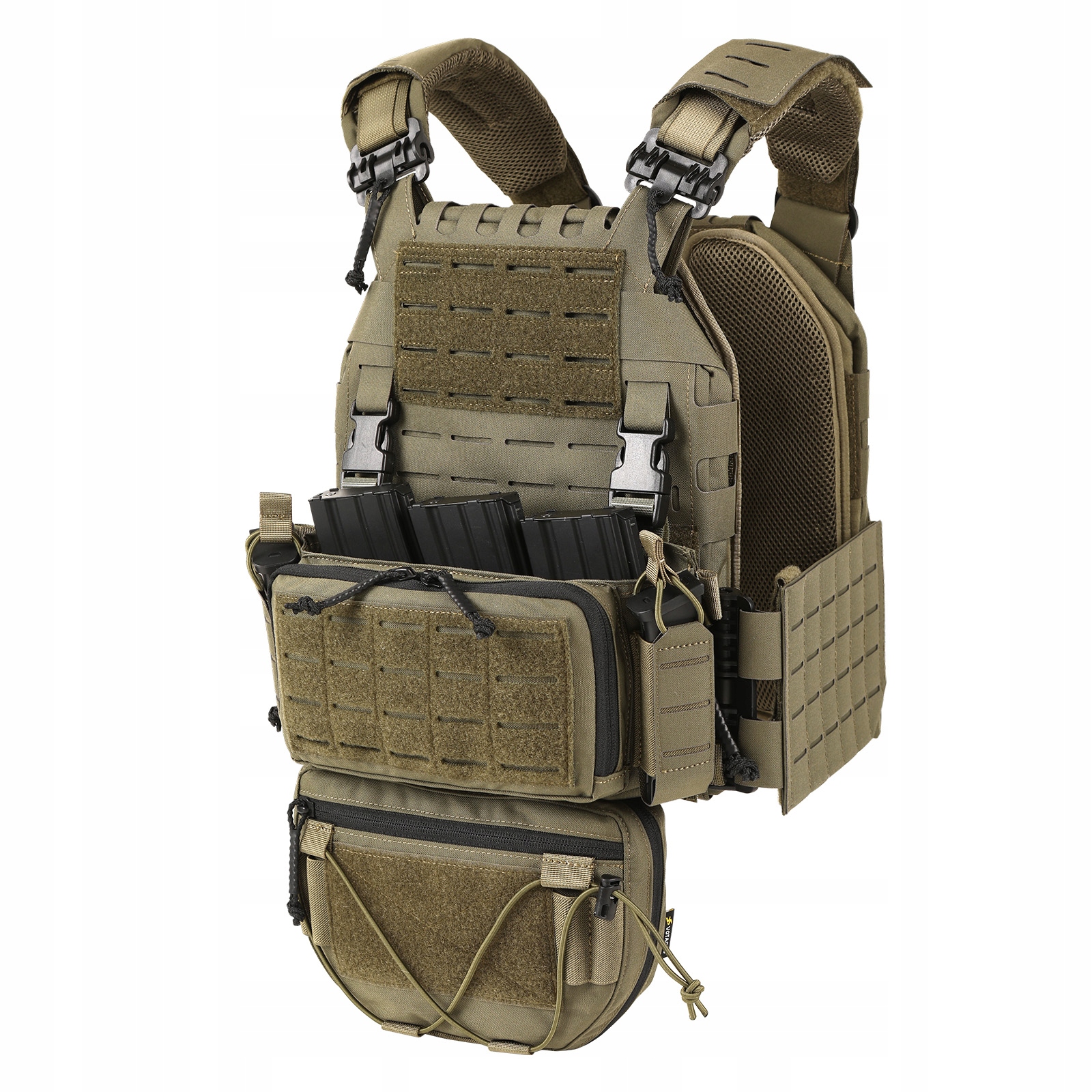 Kamizelka Taktyczna Plate Carrier Na Wkłady Molle Szybki Zrzut Oliwka