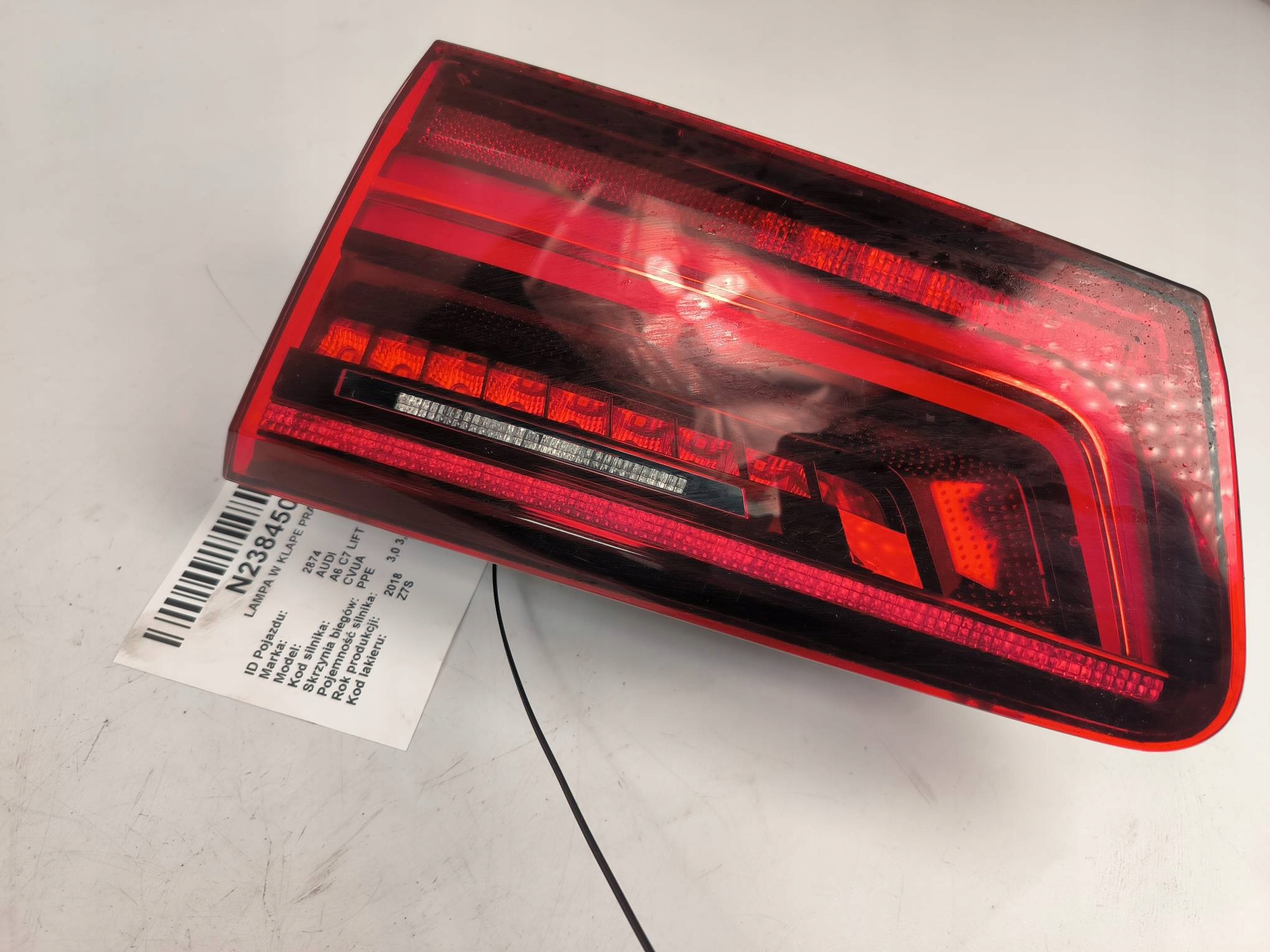 light to the bonnet right AUDI A6 C7 LIFT