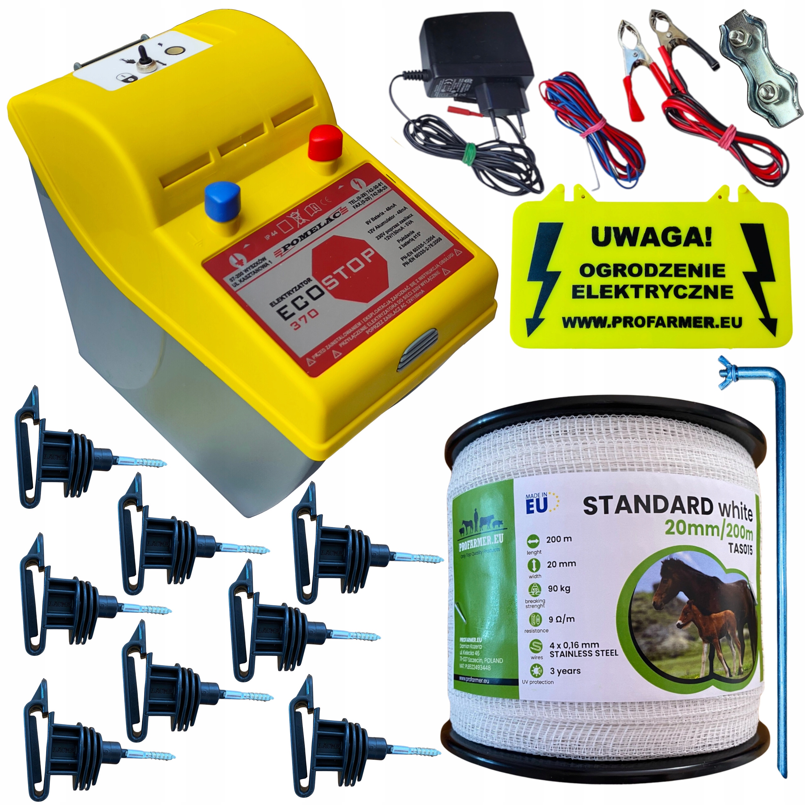 Zestaw kompletny pastuch elektryczny na koń konie