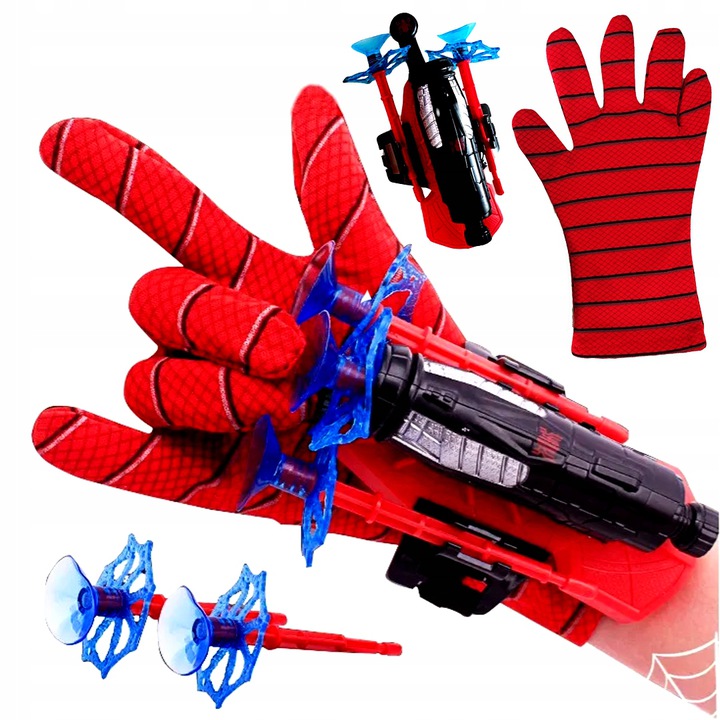 MASKA + RĘKAWICA Z WYRZUTNIĄ STRZAŁEK PRZYSSAWKA SPIDERMAN SUPER ZESTAW Marka bez marki
