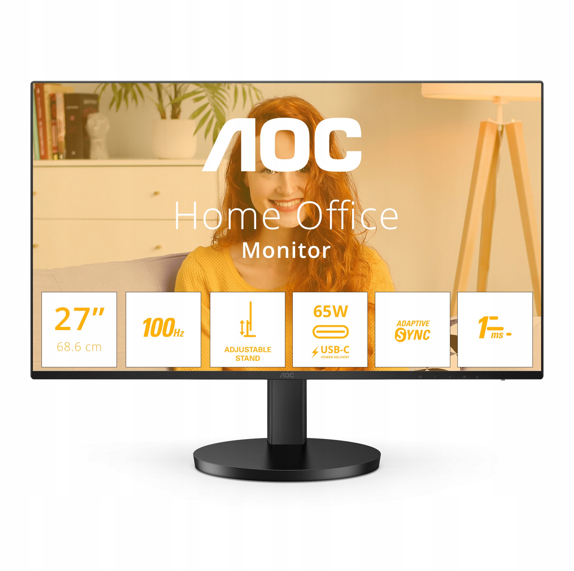 Aoc/ Q27B3CF2/ 27"/ Ips/ Qhd/ 100Hz/ 1ms/ Black/ 3R Q27B3CF2