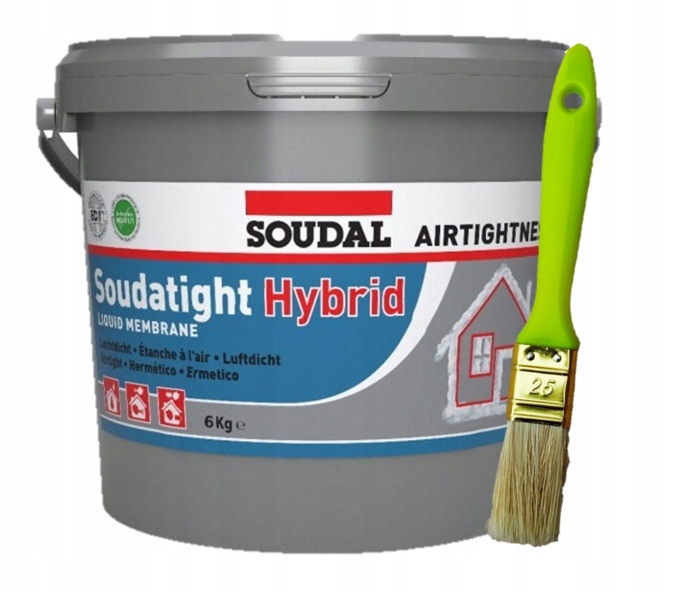 Soudal Soudatight Hybrid Tekutá Membrána Grey 6 kg Štetec Zadarmo