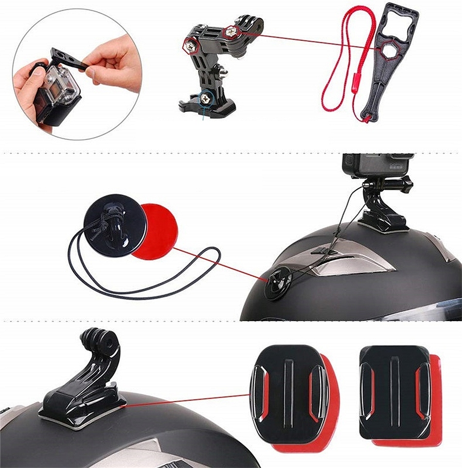 UCHWYT MOCOWANIE KAMERA SPORTOWA DO KASKU GOPRO Model U40L