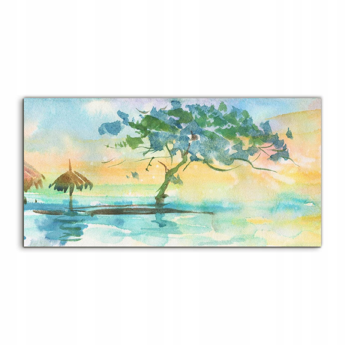 Fotoobraz 140x70 moderný Akvarely more trópy