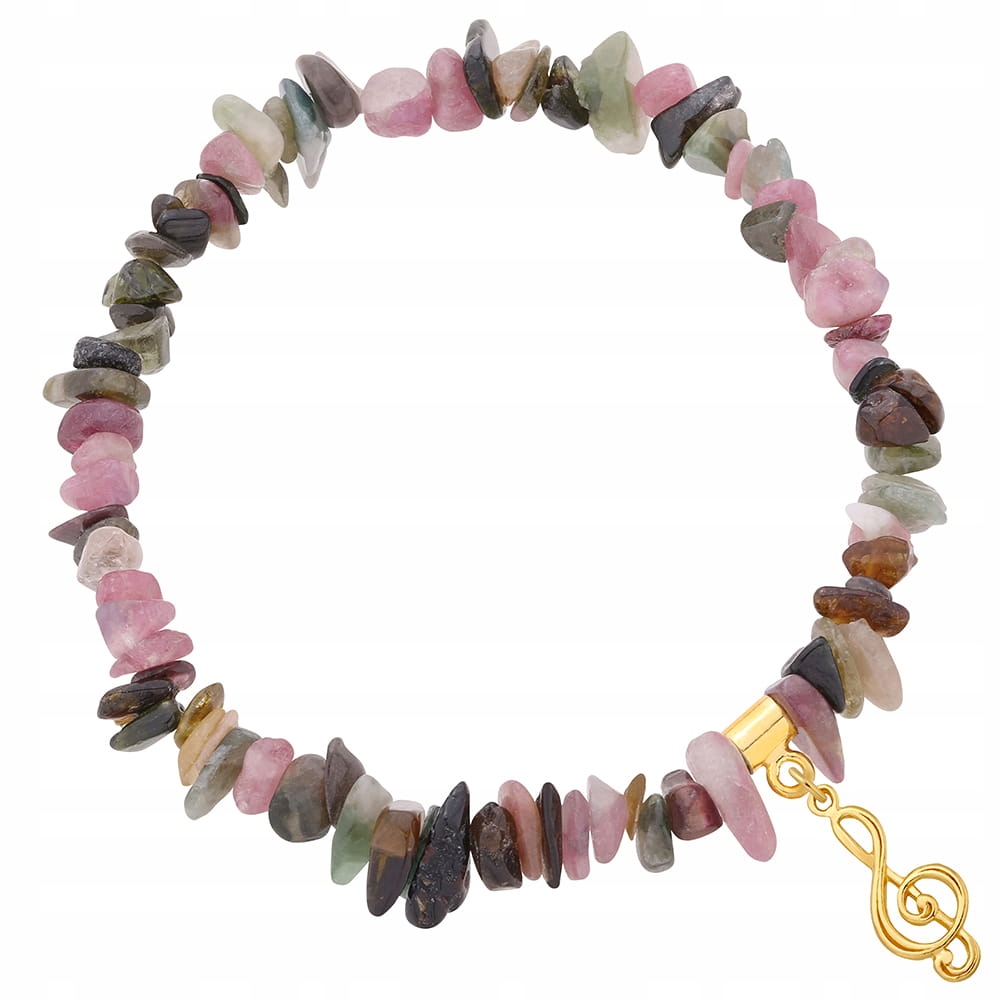 

Bransoletka z turmalinu z kluczem wiolinowym