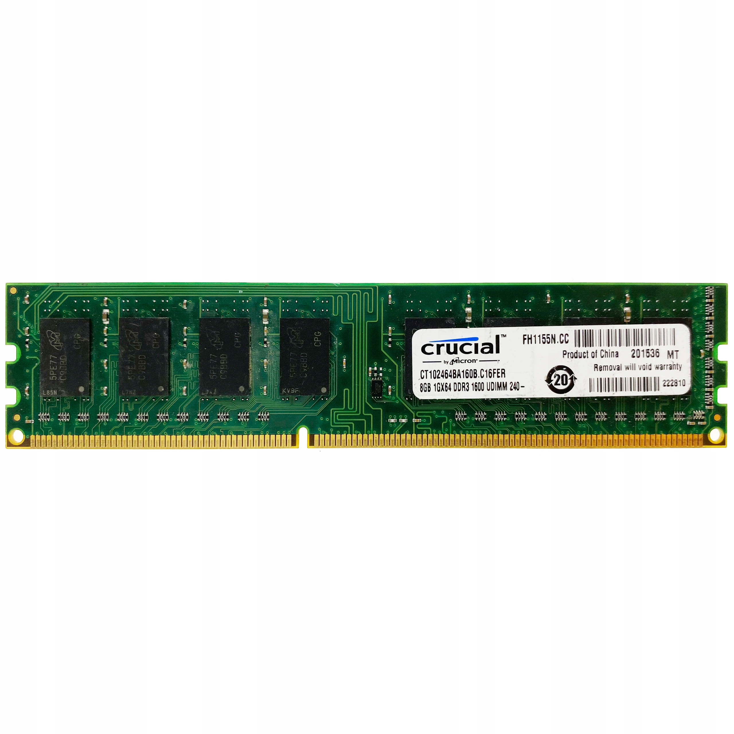 Pamięć RAM DDR3 Crucial 8 GB 1600