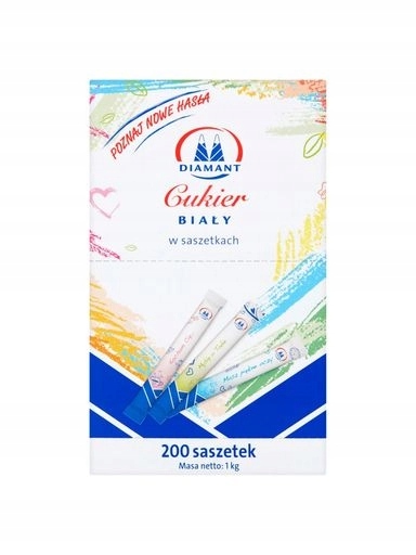 Levně 4 x Diamant Cukr bílý v sáčcích 1 kg (200 kusů)