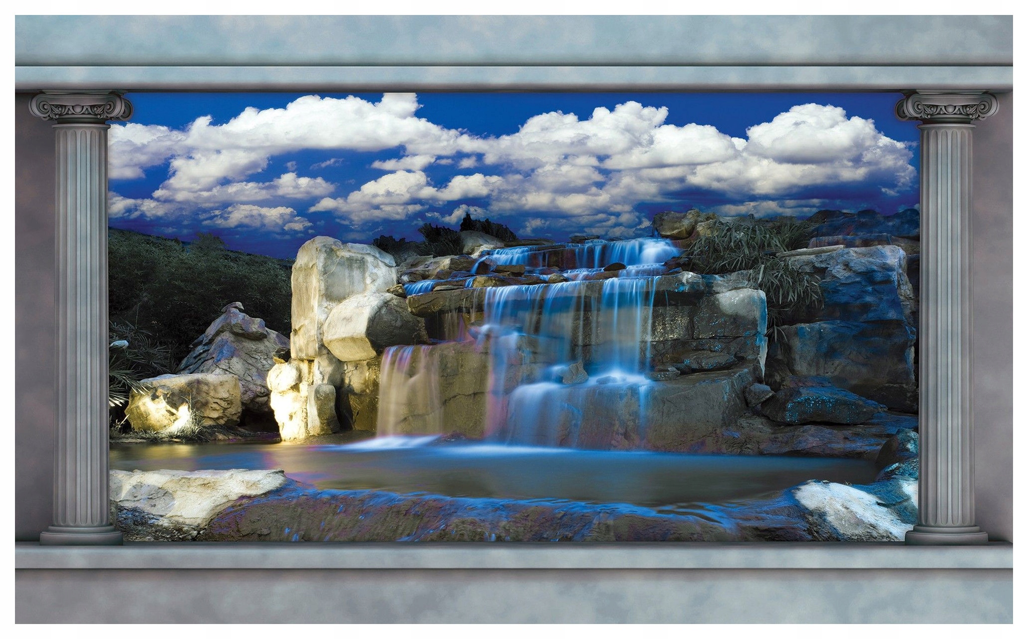 Fototapeta Vodopády příroda zeleň perspektiva klid 208x146 lepidlo