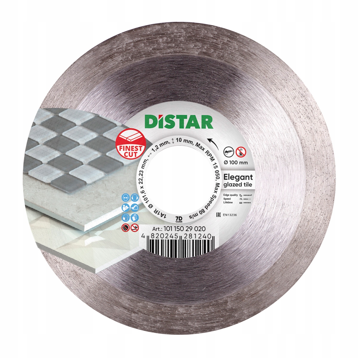 Tarcza diamentowa Di-Star Elegant fi 100mm do glazury szkliwionej