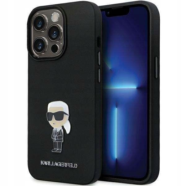 Karl Lagerfeld kryt pro iPhone 14 Pro 6,1" černý Hc Silicone Ikonik Met