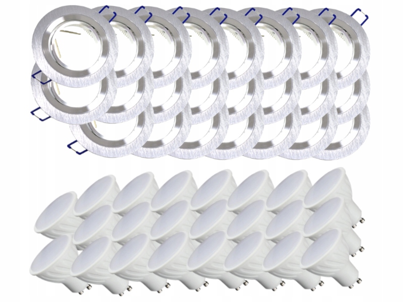 23 x Aluminiová Lampa Inox Bodové Osvětlení Led Žárovky 5W