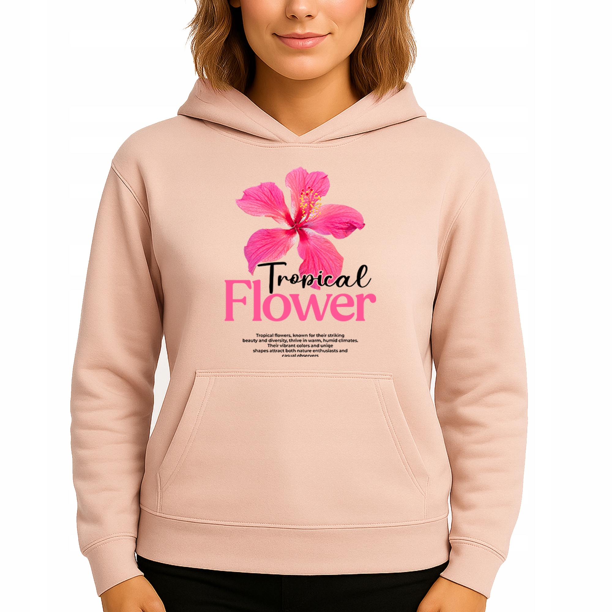 Mikina S Kapucí Hoodie Pech Perfect Bavlněná Módní Tropical Flower M