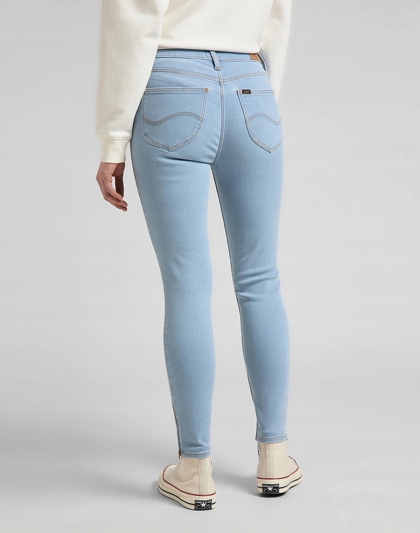 Dámské úzké nohavice džíny Lee Scarlett High Zip Light Ruby L31BTVZB 32/33
