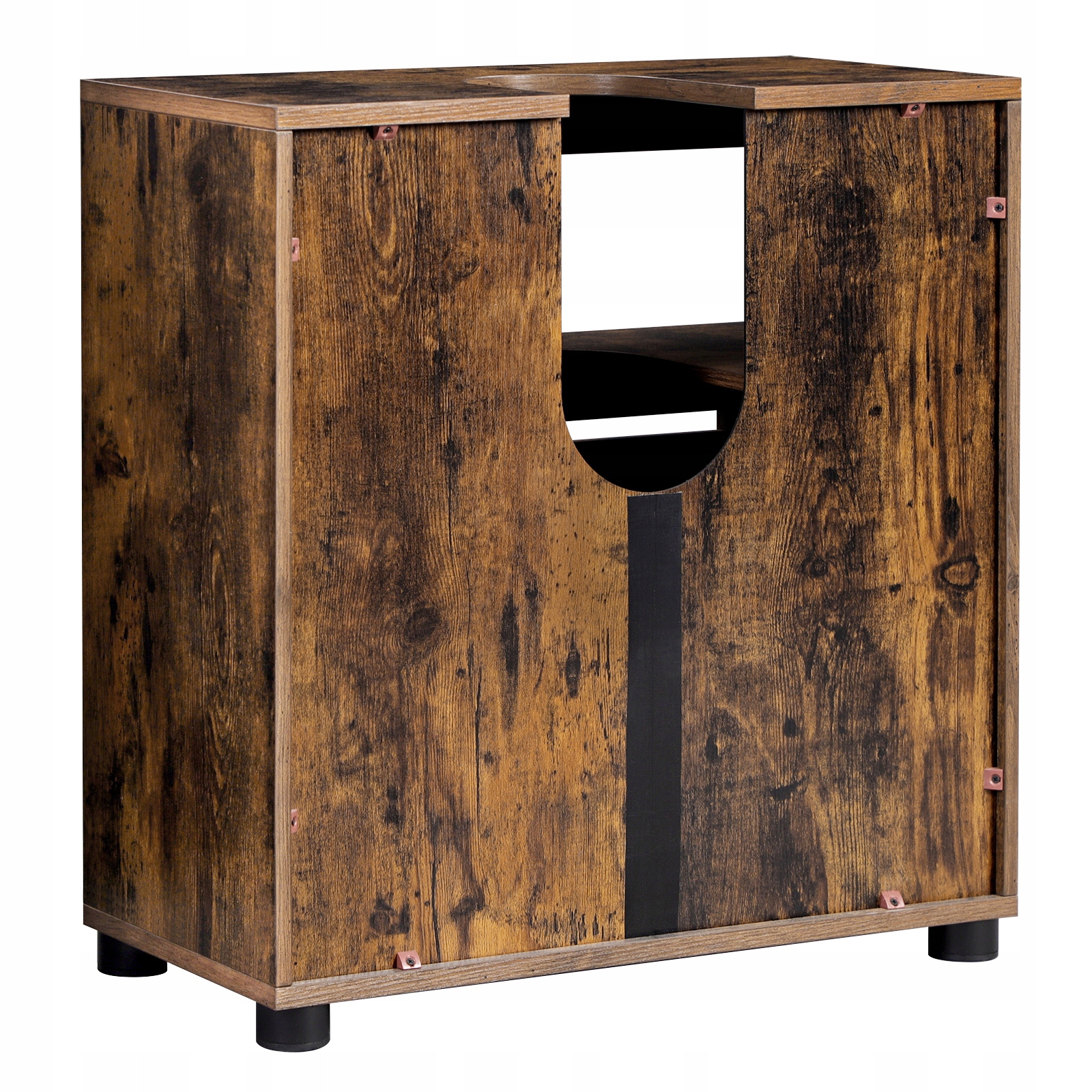 SZAFKA łazienkowa PÓŁKA komoda czarny vintage nowoczesne industrialne Wysokość mebla 63 cm