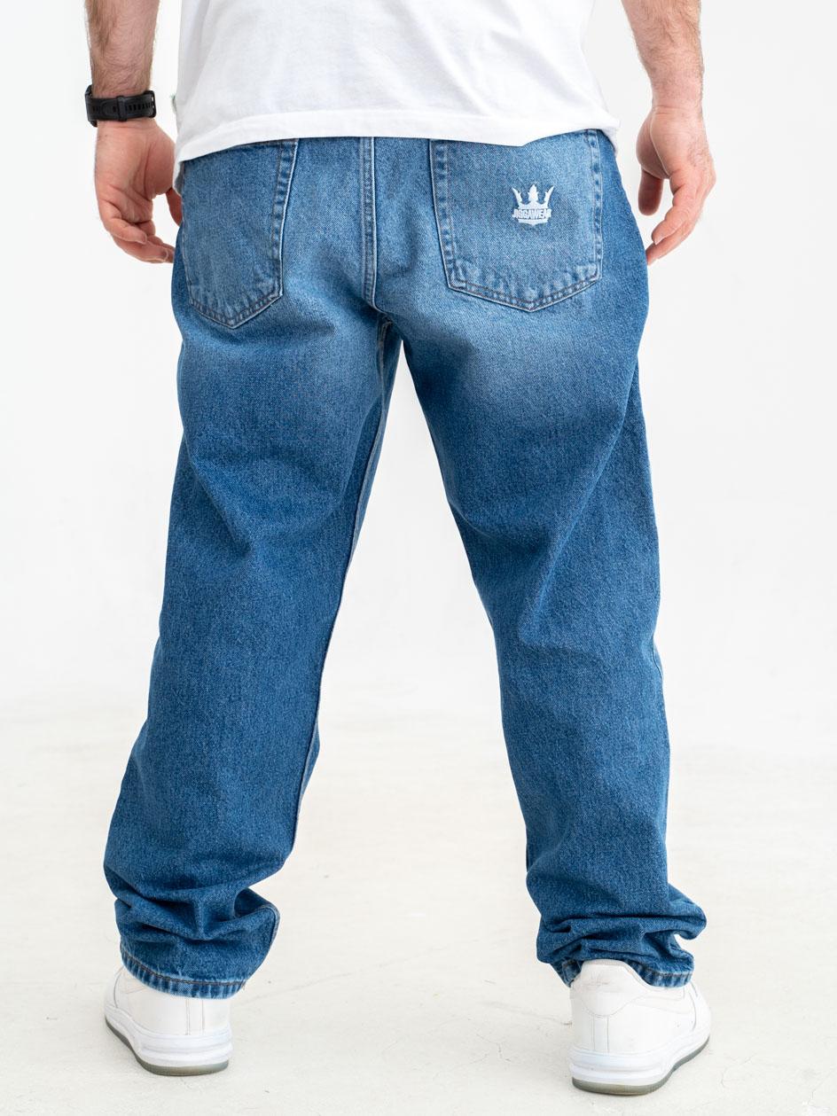 Kalhoty Jigga Wear Jeans Crown Baggy Modré vel. XXL