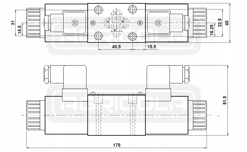 ELEKTROZAWÓR ROZDZIELACZ CETOP 3 NG06 12V J Producent części Hydrolider