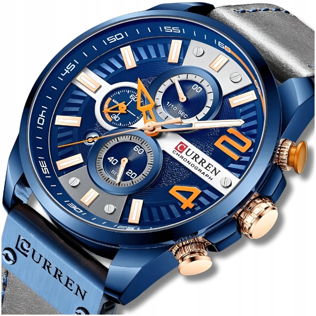 Pánské Hodinky Curren Klasický Elegantní Chronograf Datumovka 5 Barev