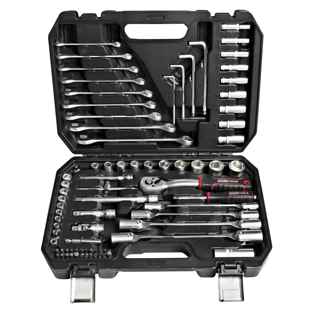 Sada náradia kľúčov 1/4"-3/8" 80 kusov, kufrík na náradie
