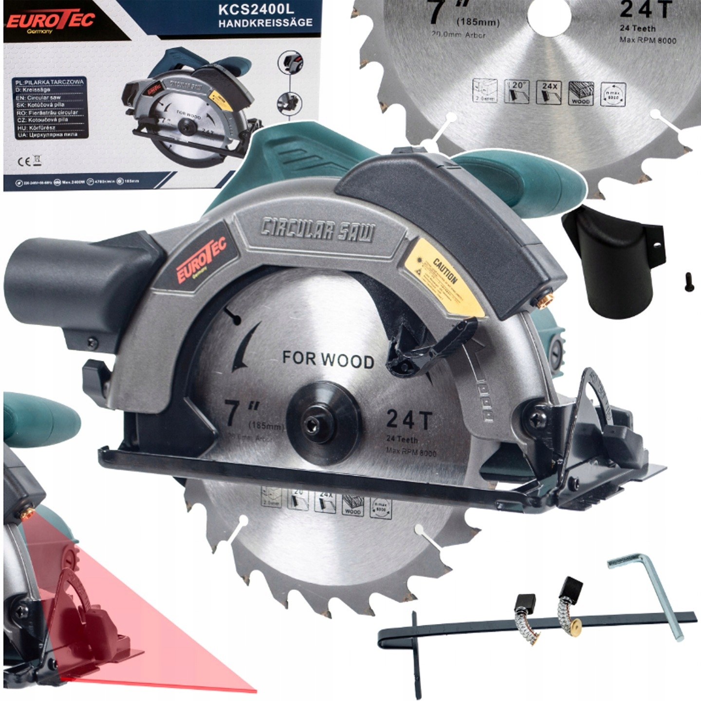 Pilarka tarczowa piła tarczowa do drewna z laserem i prowadnicą