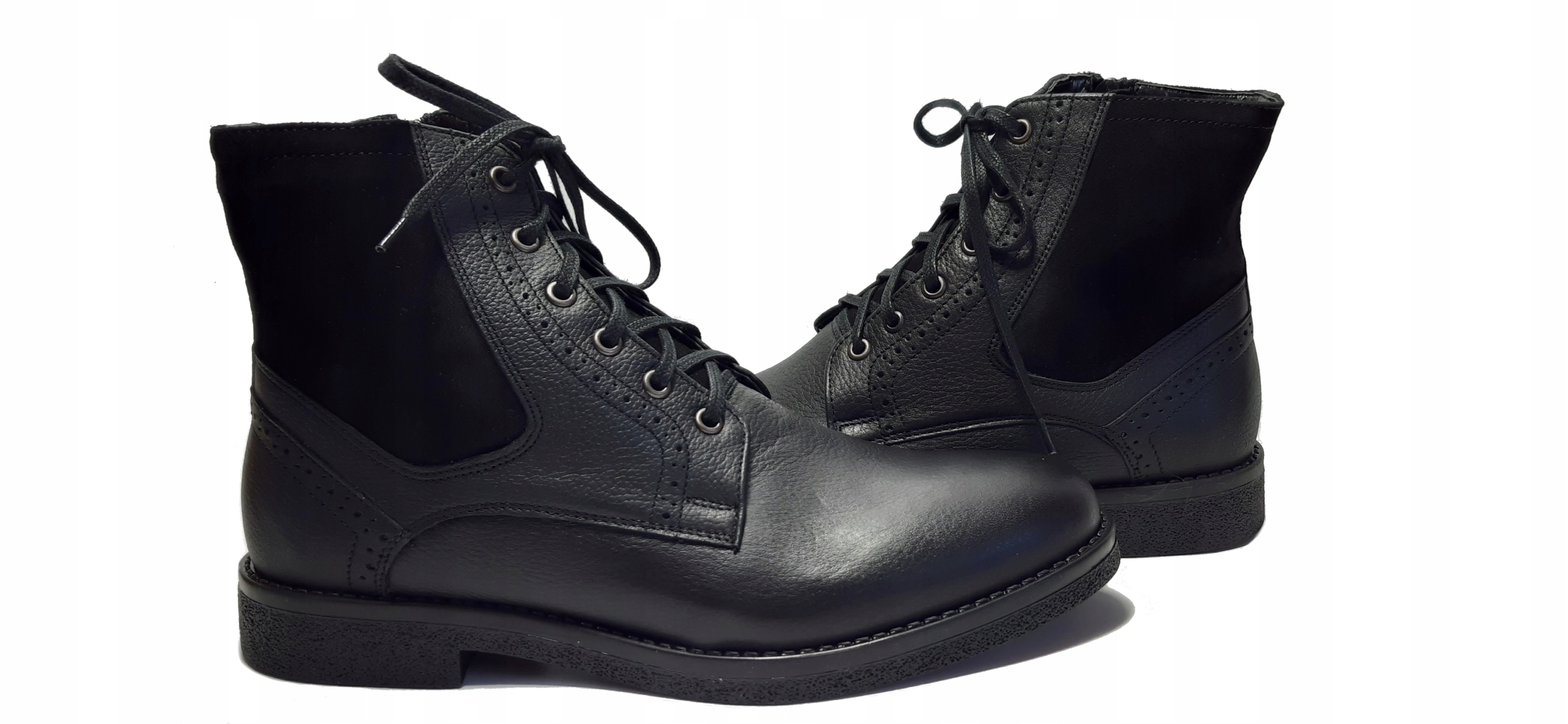 AGDA 808 buty zimowe POLSKIE czarne 43 SKÓRA