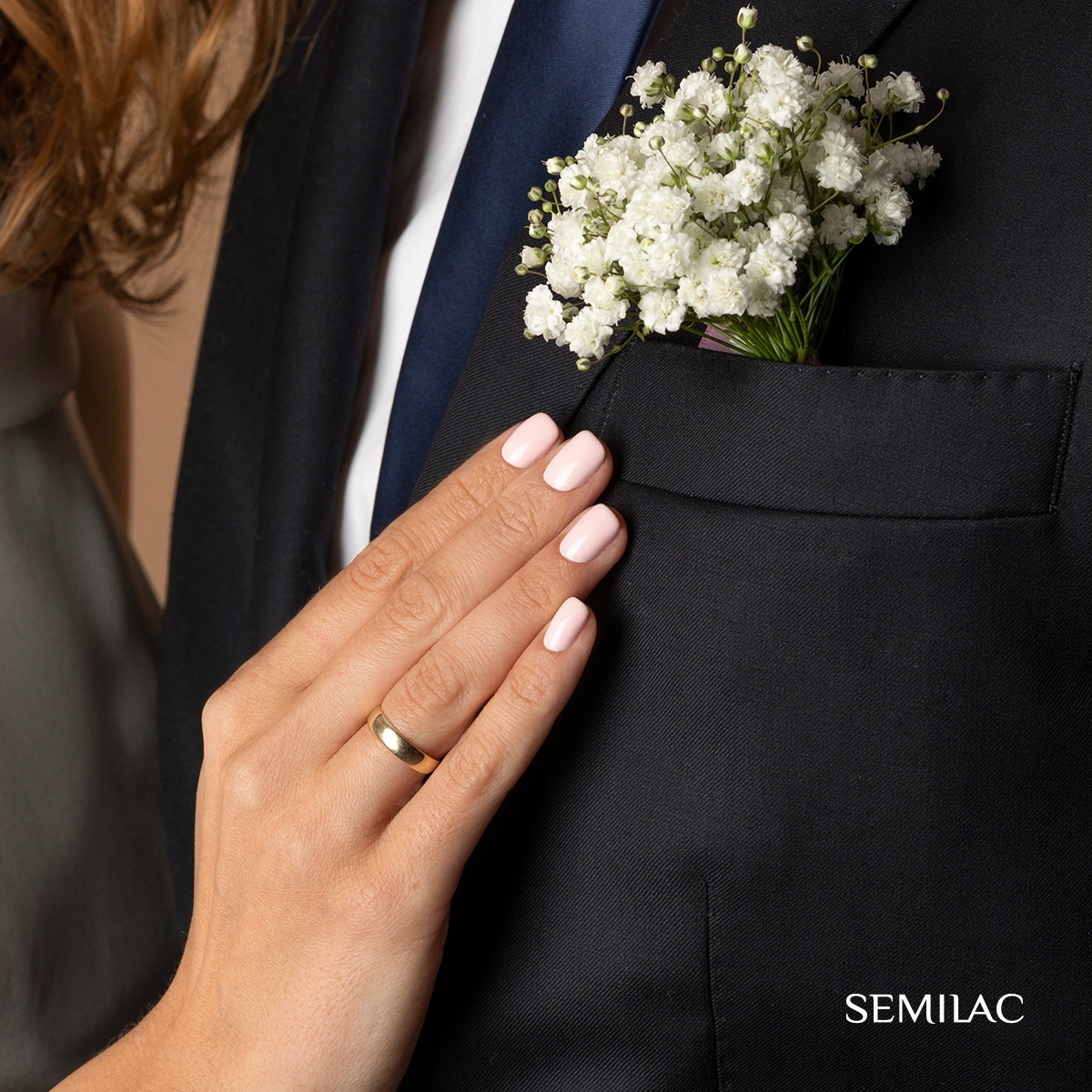 SEMILAC 574 Bride In Powder Pink Lakier Hybrydowy 7ml Nazwa koloru producenta Bride In Powder Pink