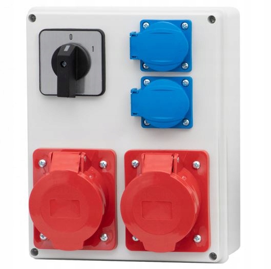 Napájecí rozvaděč R-240 zásuvky 16A 5p 32A 5p 2x230V 0/1 (32A) F3.0091