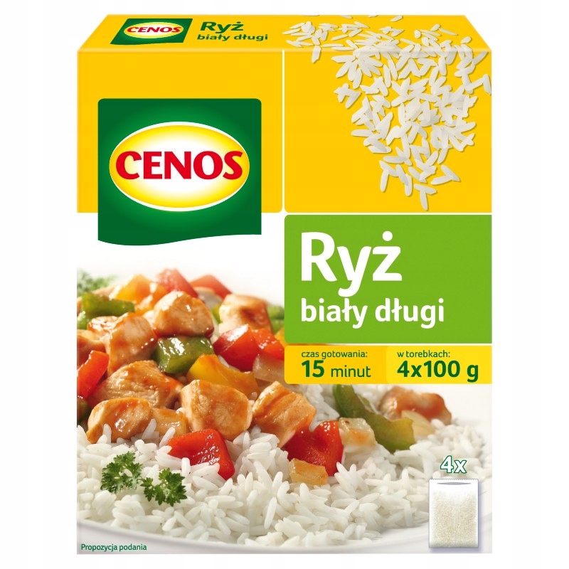 Levně 10x Cenos Rýže bílá dlouhá 400 g (4 sáčky)