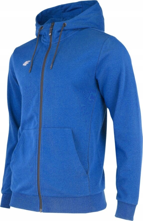 4F BLUZA Z KAPTUREM ROZPINANA BAWEŁNA BLM004B NIEBIESKA r. XXXL Rozmiar 3XL