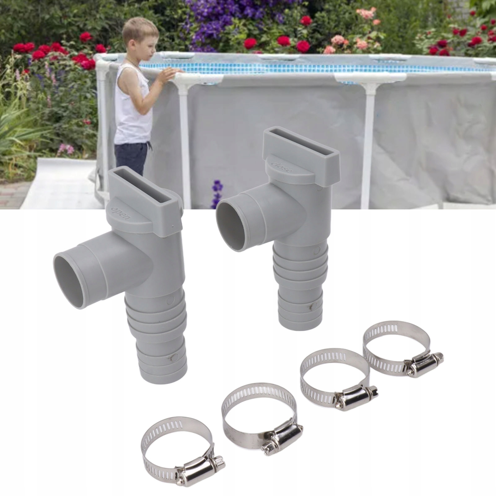 WĘŻE PRZEJŚCIÓWKA ZAWÓR ODCINAJĄCY BASEN 32MM Kod producenta 20231124