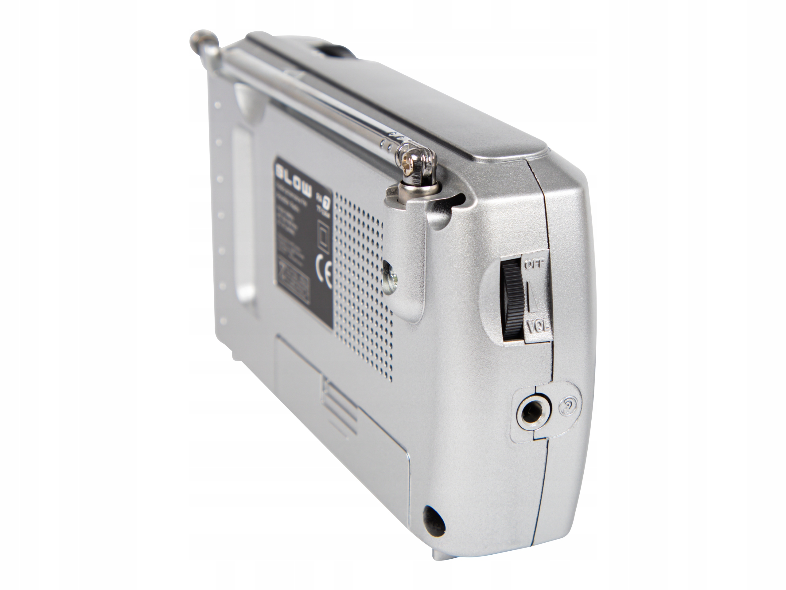 RADIO KUCHENNE BUDOWLANE PRZENOŚNE FM AM SW MINI NA BATERIE ANTENA Kolor srebrny