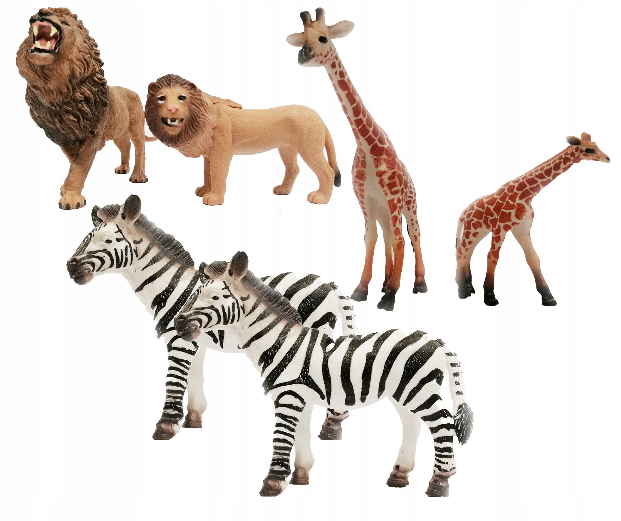 

Zestaw duże zwierzeta dzikie zoo realistyczne 6w1