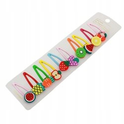 

Spinki do włosów dziewczynka 10 sztuk owoce