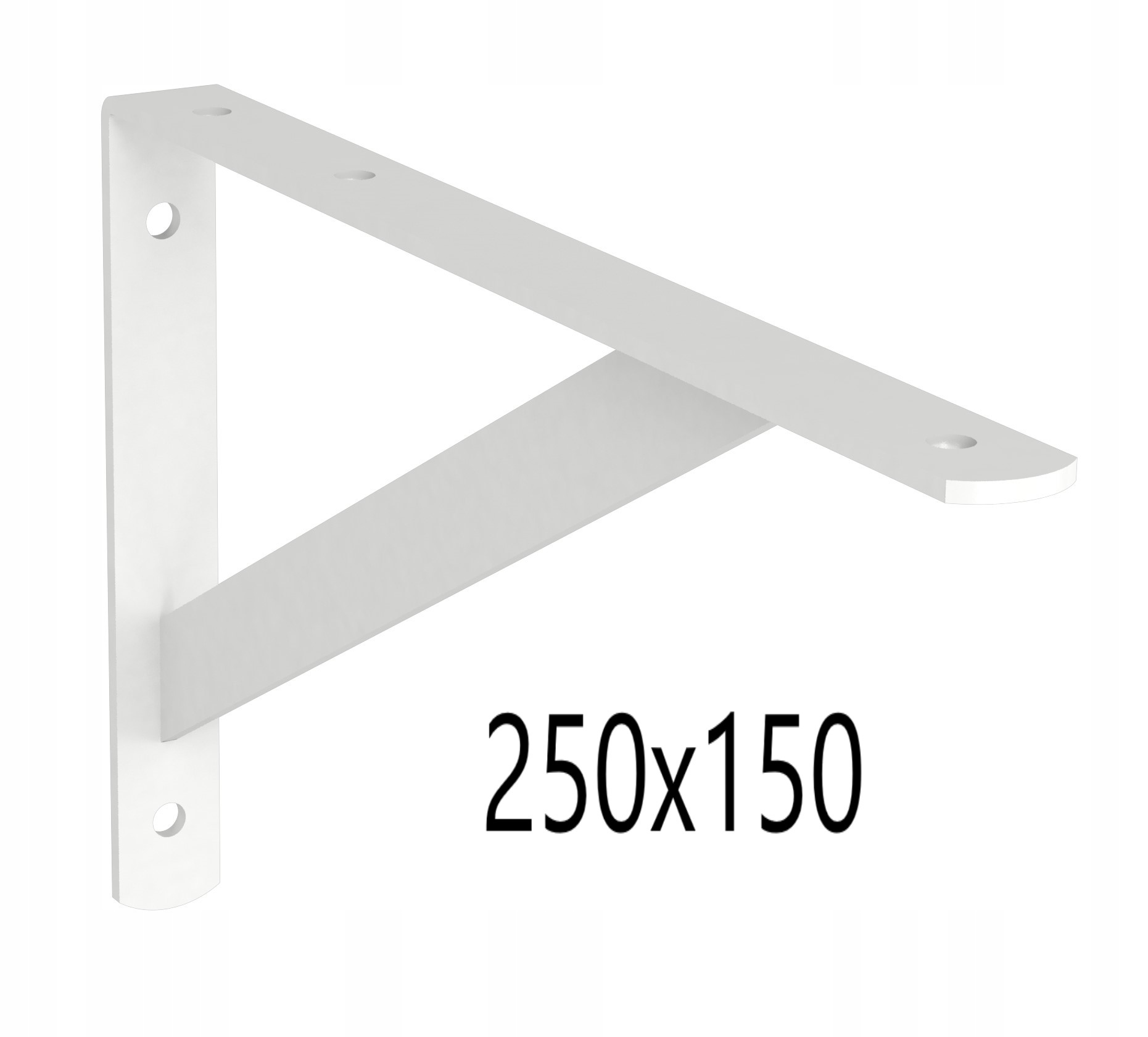 

Wspornik 250x150 Podpora Półki Kątownik Biały