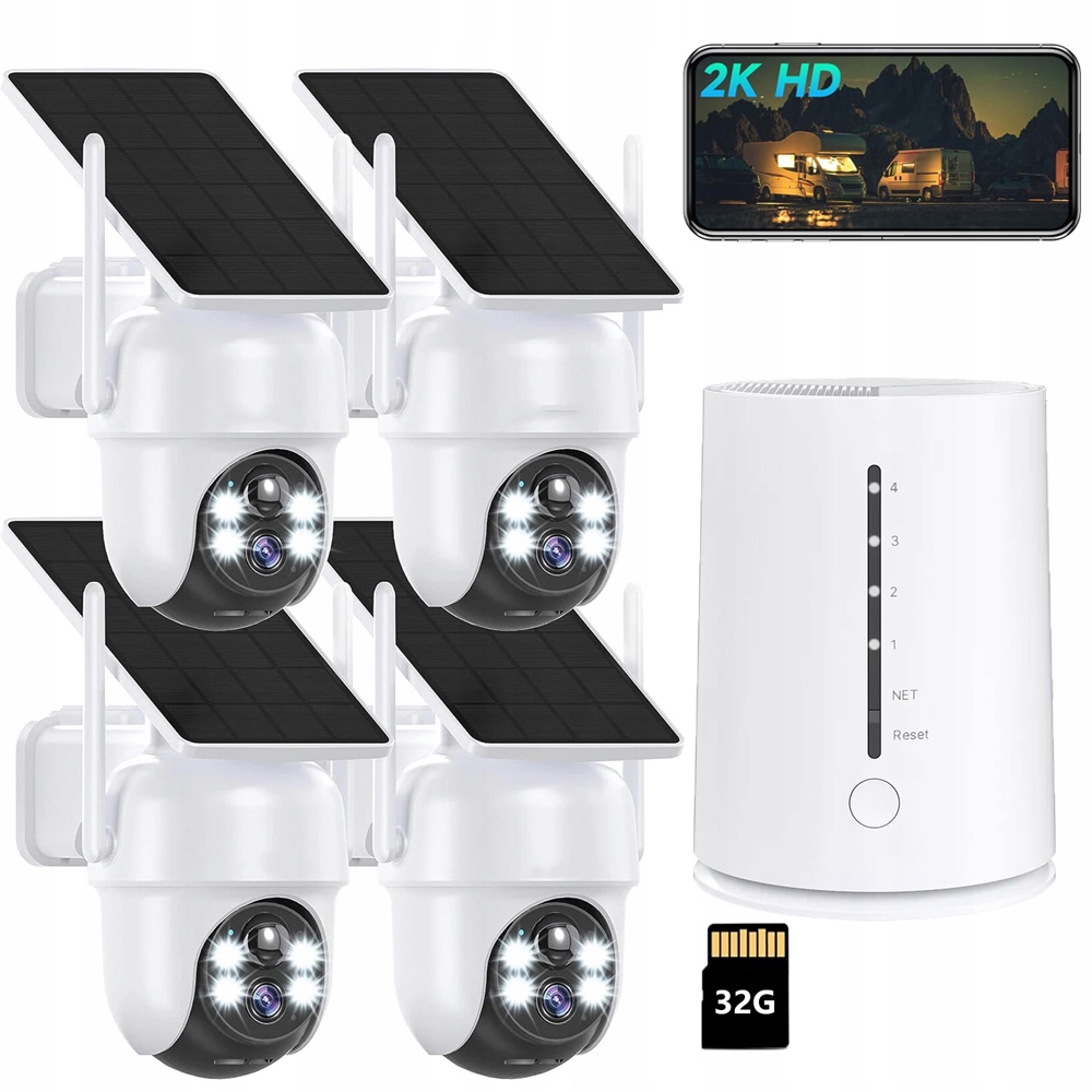 Venkovní Wifi Otočná Kamera S Alarmem, Detekční Aplikace 4 Mp Kamera