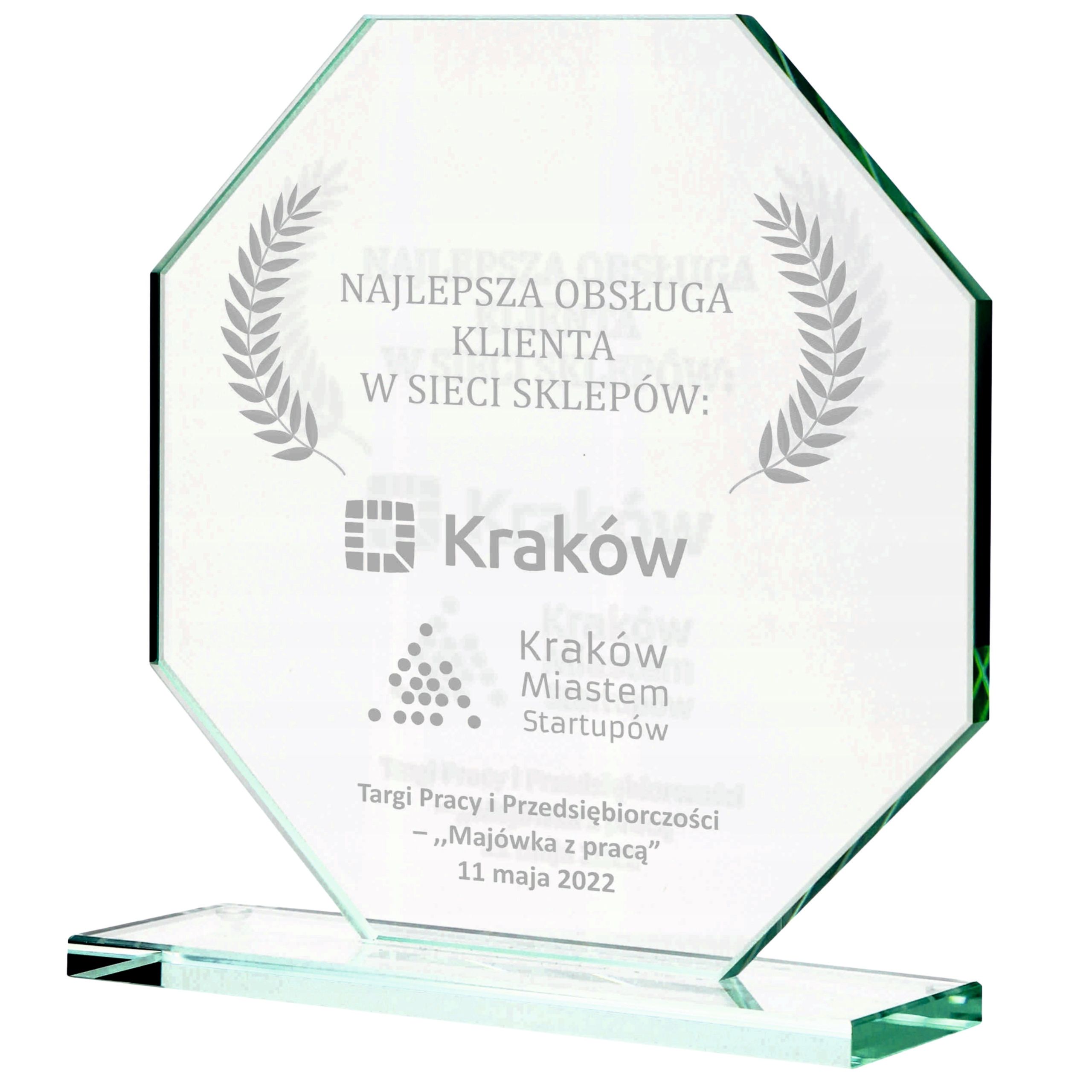 Skleněná soška s gravírováním Exkluzivní personalizovaný Dárek a odměna