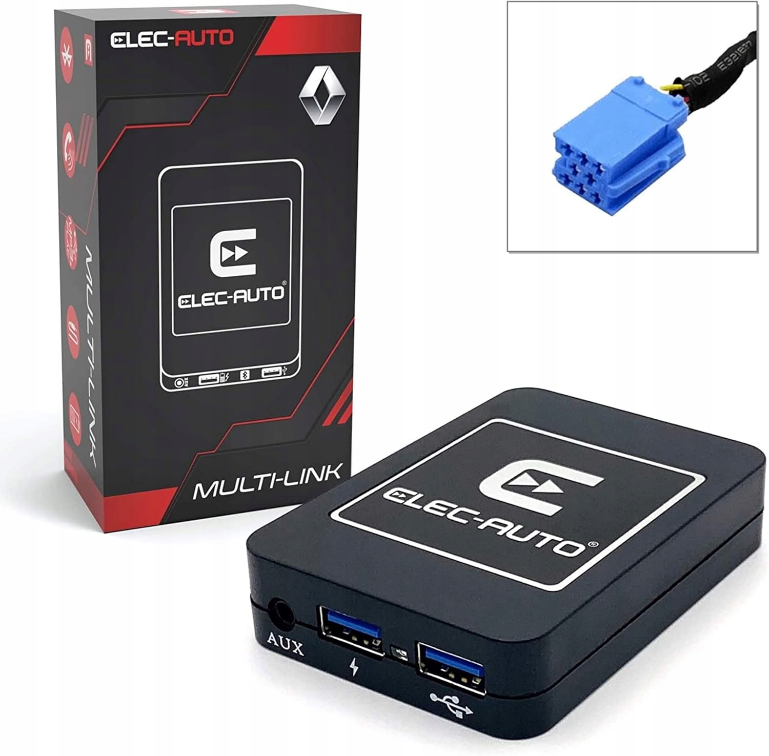 Bluetooth rozhranie Renault Aux Usb MP3 Audio hlasová súprava