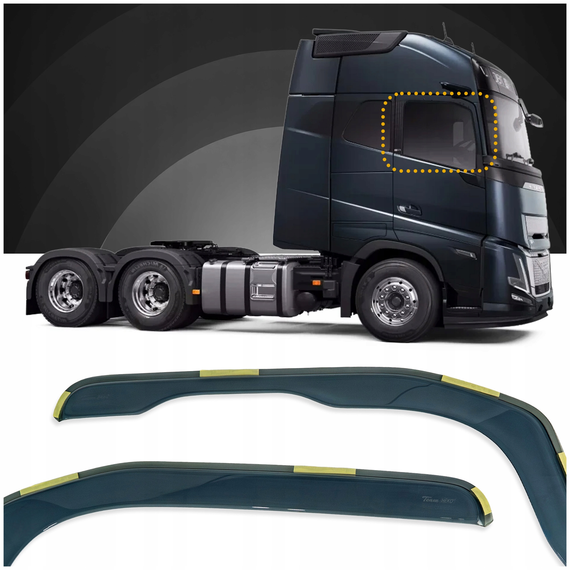 Deflektory bočných okien Heko pre Volvo Fh Aero III 2024- 2 ks