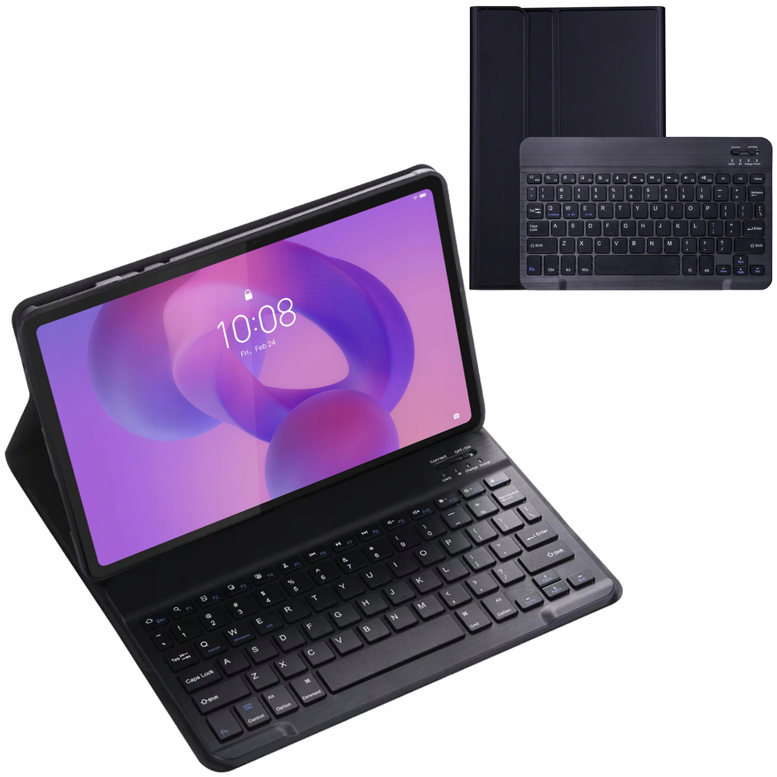 Pouzdro s Bluetooth klávesnicí pro Lenovo Idea Tab Plus 12.1 2025 TB361FU/361ZU
