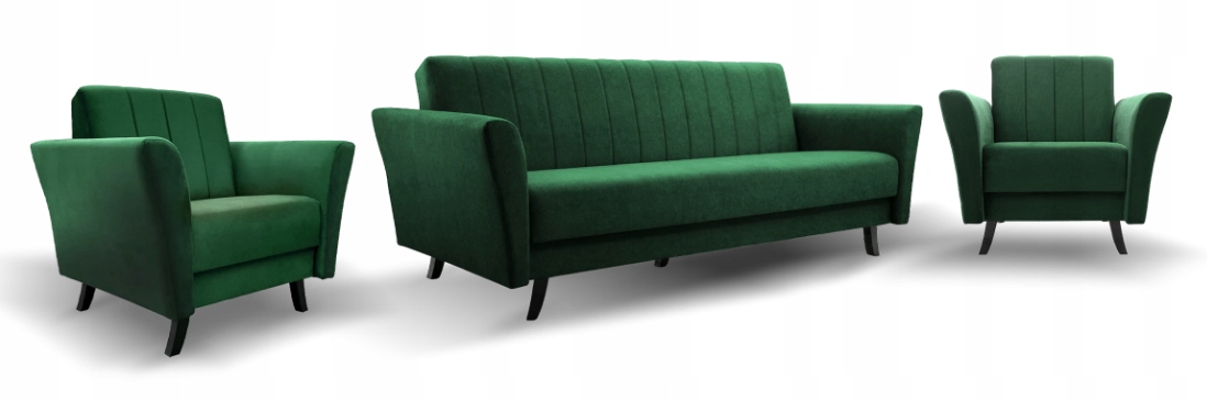 Zestaw wypoczynkowy komplet kanapa LINEA 2 FOTELE kolory loft PRODUCENT