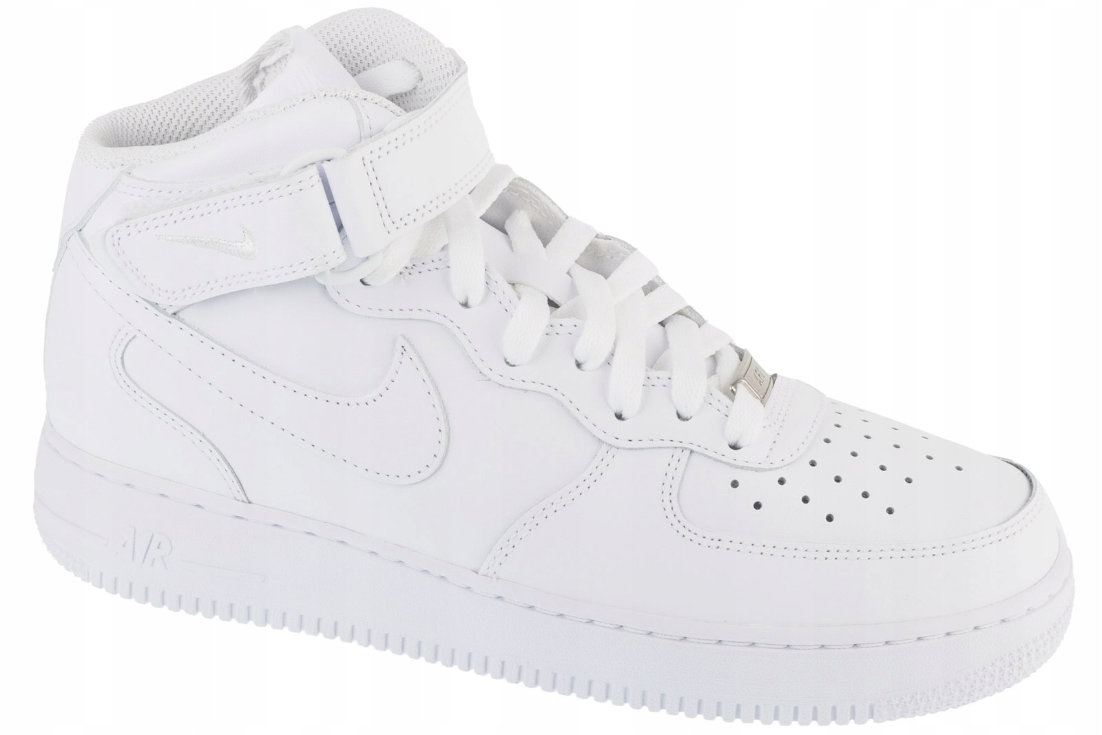 Nike Air Force 1 MID 07 (48,5) Pánské kožené tenisky, bílá barva