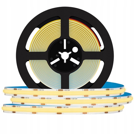 Led pásek 24V Cob 50 m 528 diod 15W/m 1650lm/m 3000K Profesionální Premium