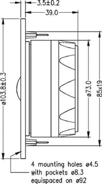 Głośnik SEAS PRESTIGE TWEETER H 0881-06 ( 27TFFC ) Kod producenta SEAS H0881-06