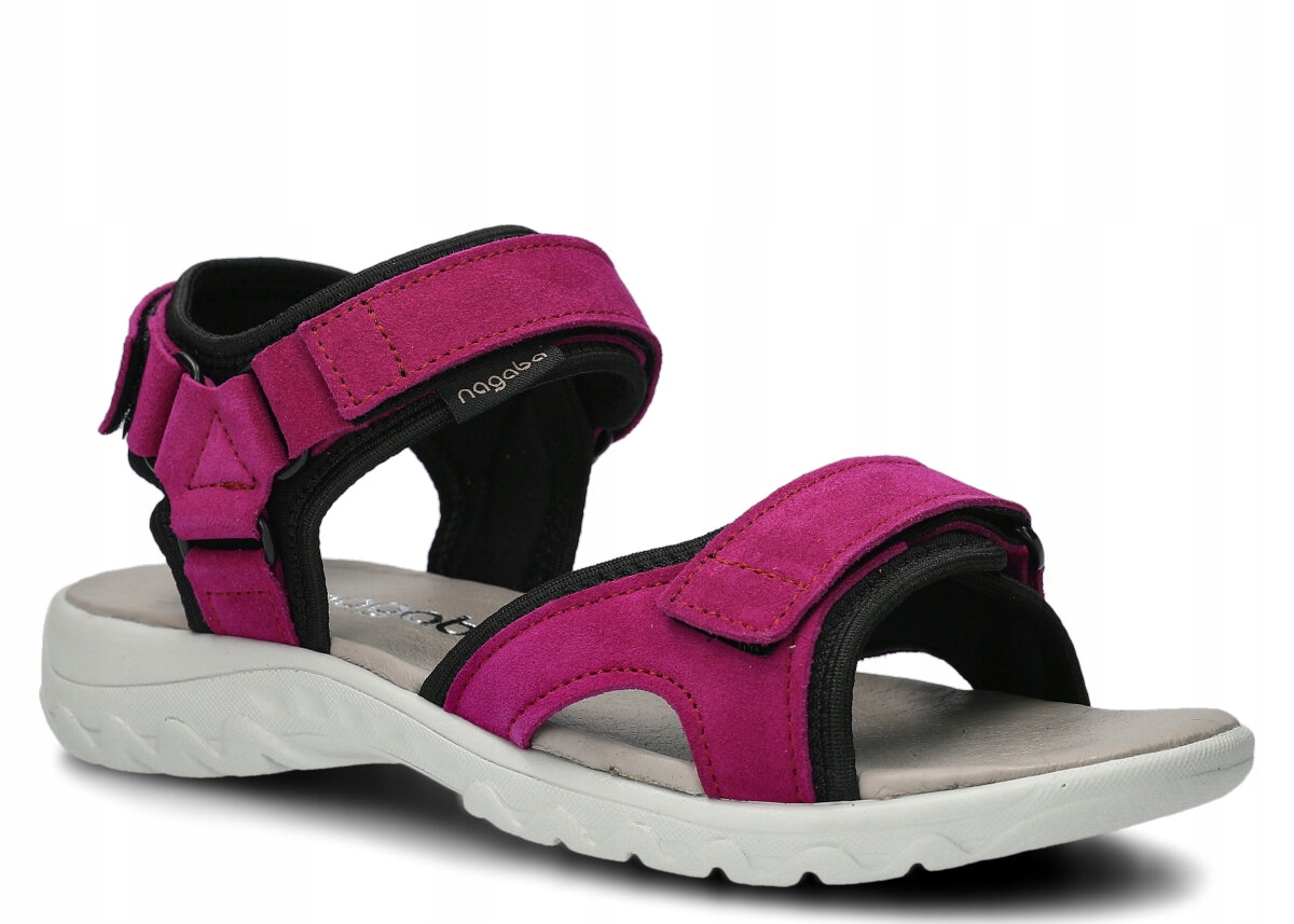 Dámské Sandály Purpurové Nagaba 266 Kožené, Pohodlné, Sportovní