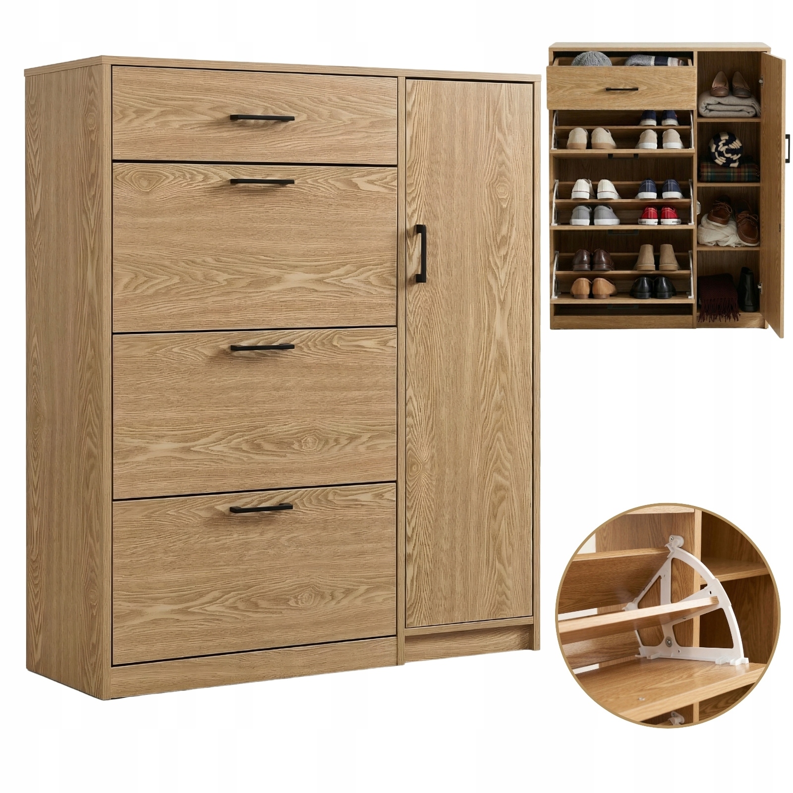 Botník Tami, 90 x 125 x 28 cm, hnědá