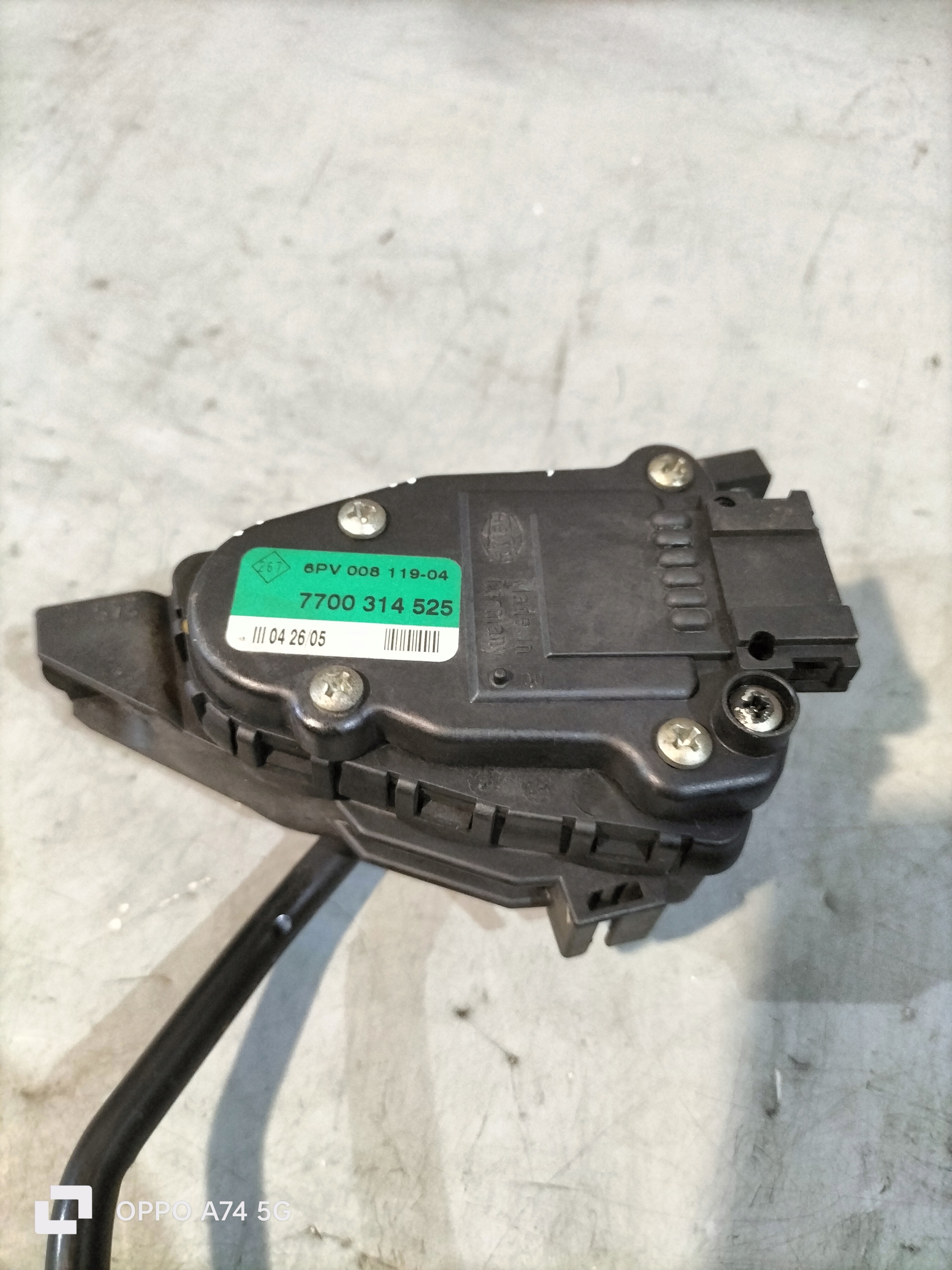 accelerator pedal potentiometer MASCOTT 7700314525 NISSAN INTERSTAR 2.5DCI