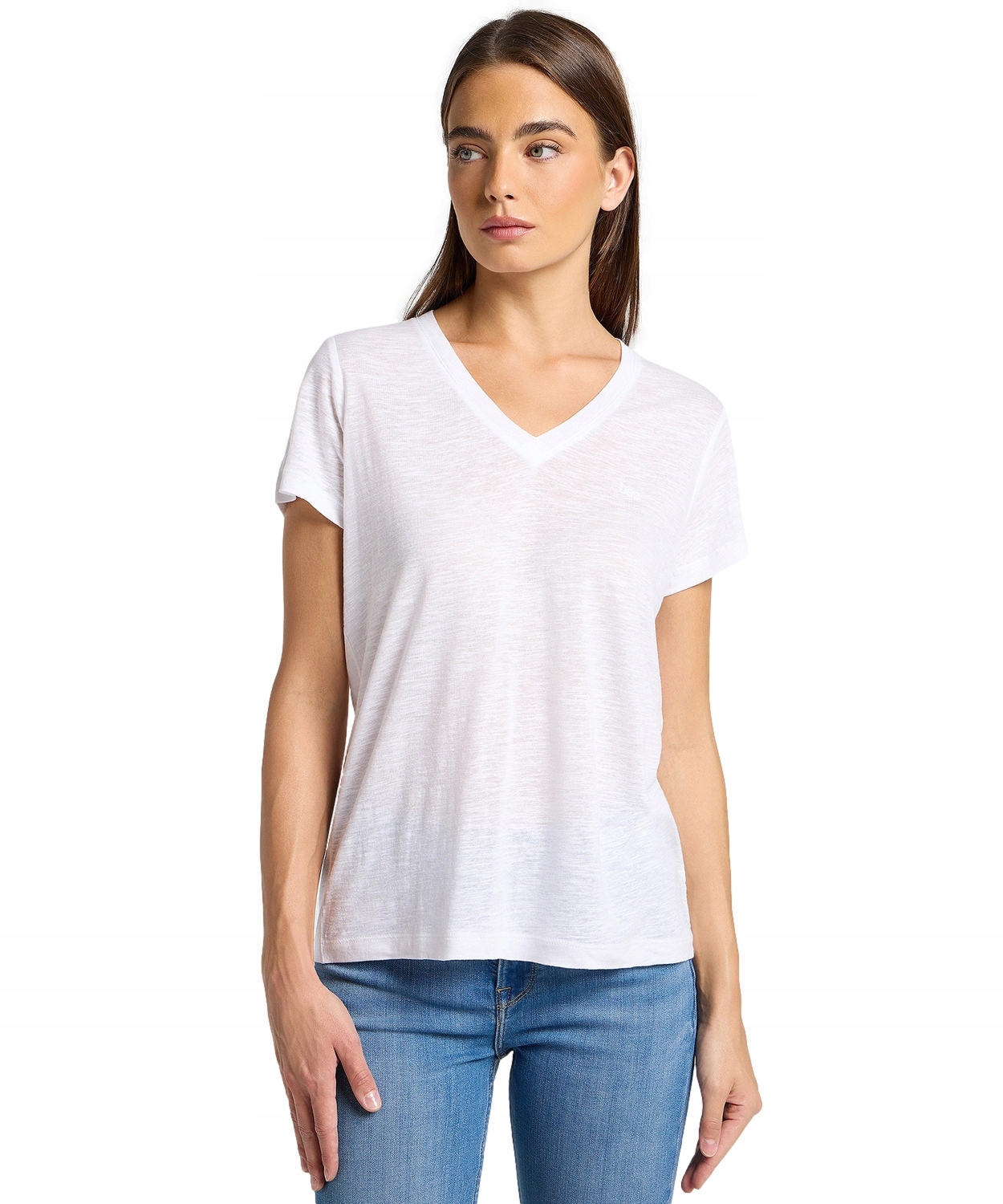 Tričko Lee V Neck Tee 112360426 Bright White Xs
