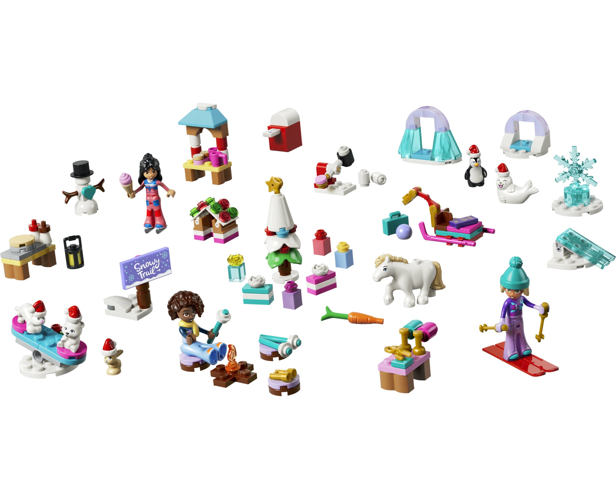 Адвент-календарь LEGO Friends 42698 2026, 211 деталей, 3 мини-куклы и 6 фигурок животных, от 6 лет — фото 3